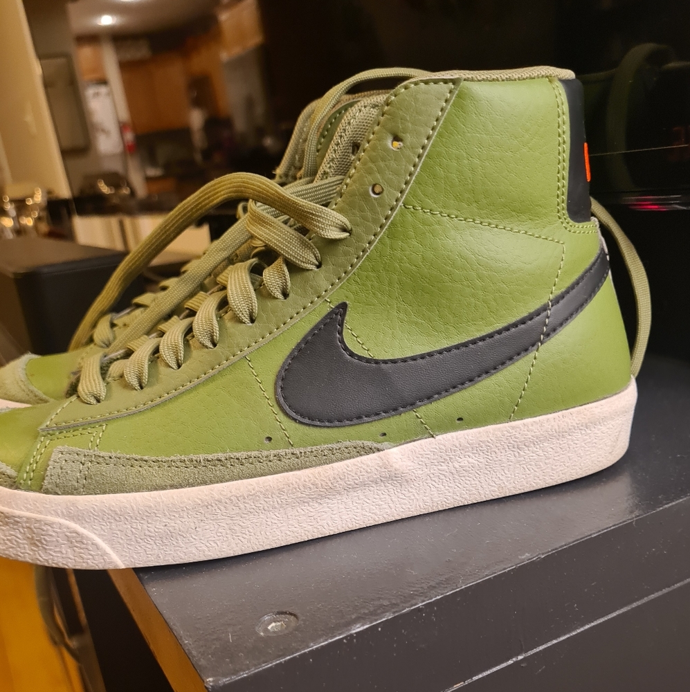 Green Nike sneakers
